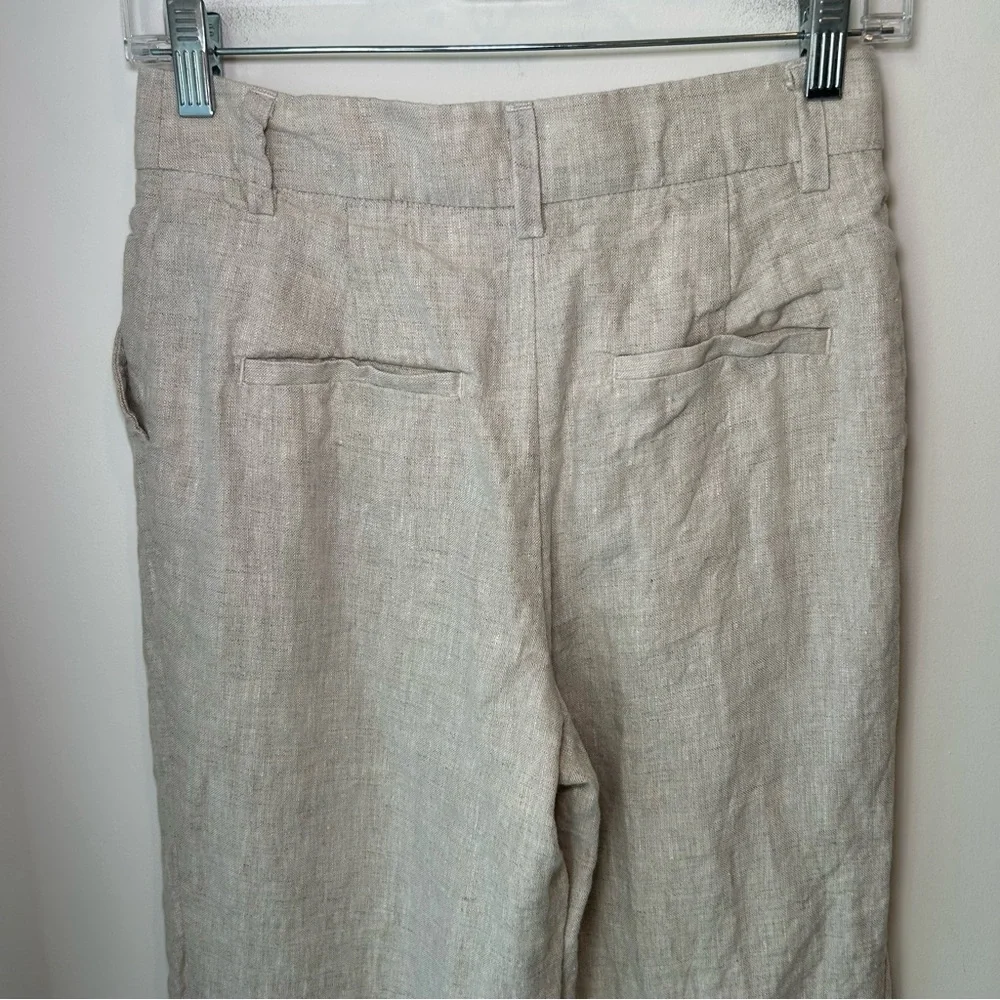 Reformation 100% Linen Pants Oatmeal Size 0